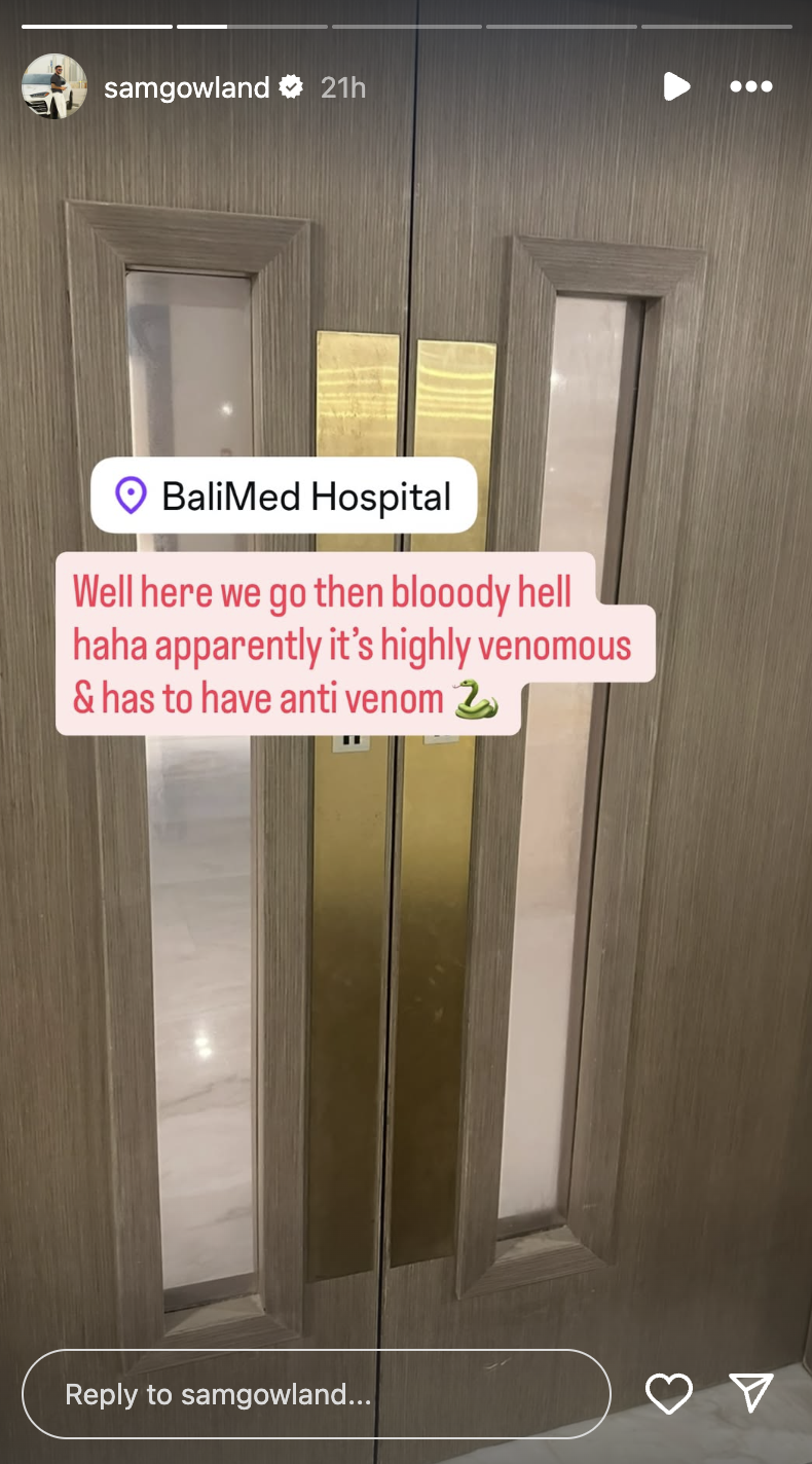 Sam Gowland hospital 