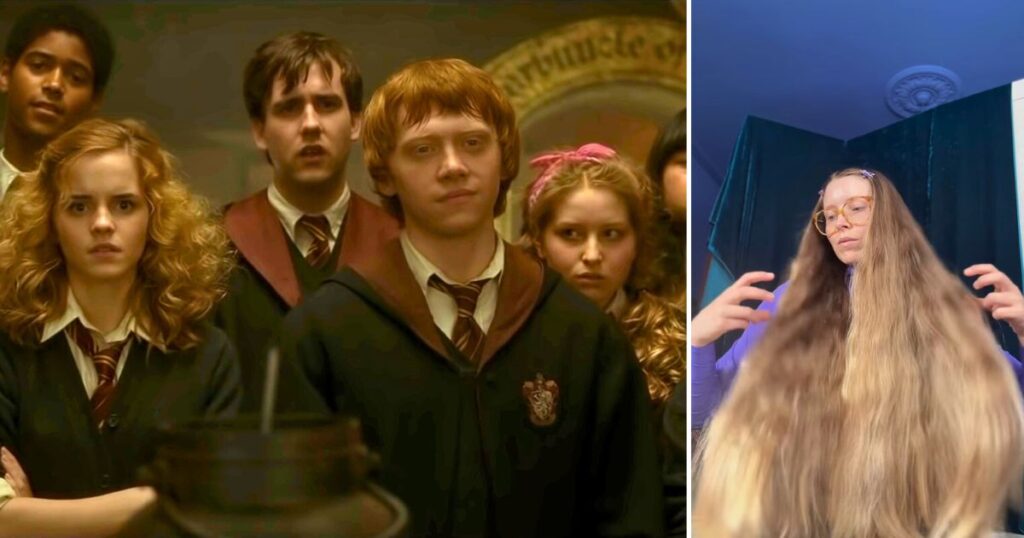 the harry potter cast in the half blood prince including jessie cave as lavender brown, then jessie cave in a hair video for her onlyfans subscribers