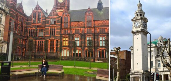 university of liverpool looking bleak and then a clock tower at queen mary university of london both of which are among the uk unis cutting science subjects