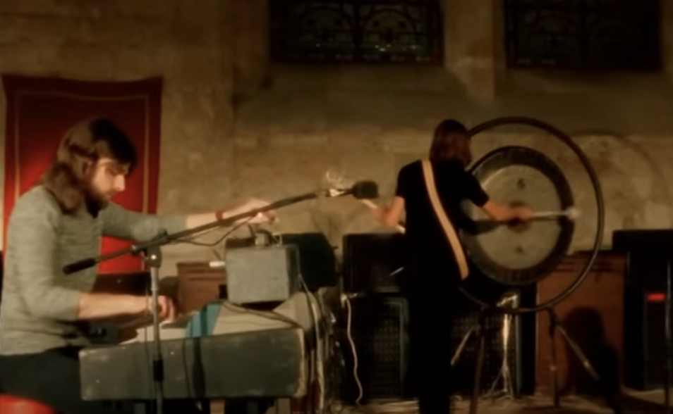 Pink Floyd performing in 1971, with the band having earlier formed at the University of Westminster