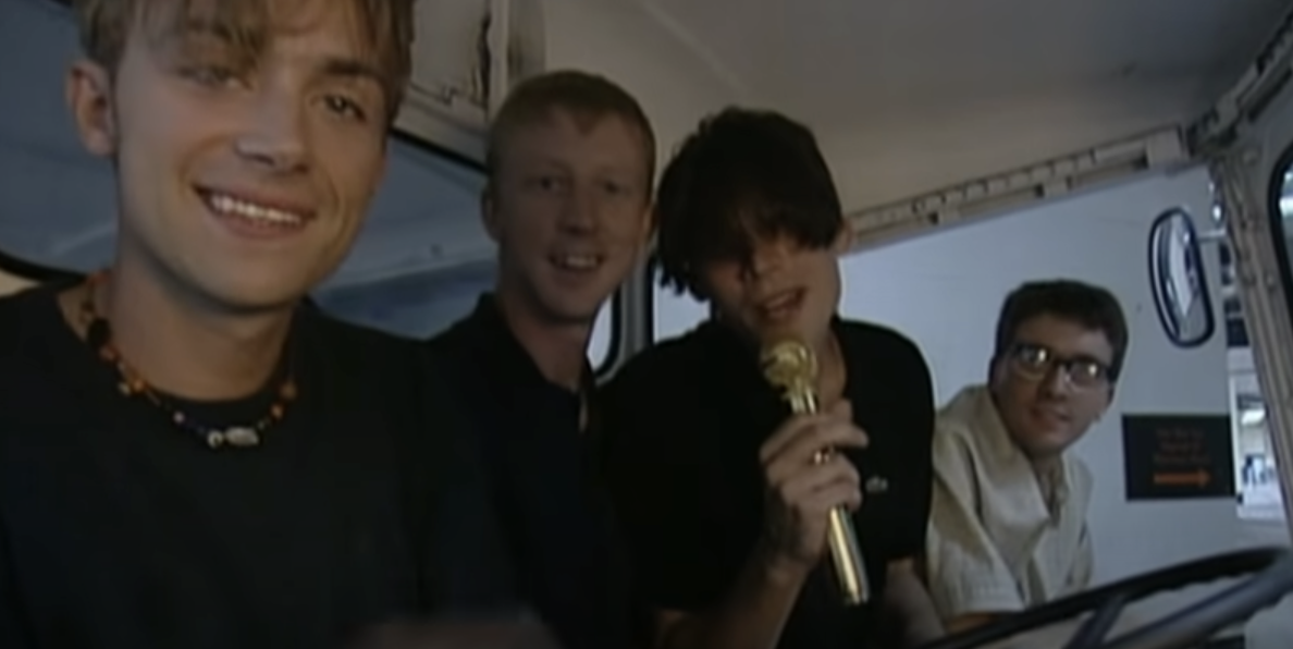 Blur on Top of the Pops in 1985, who formed a band at the University of London