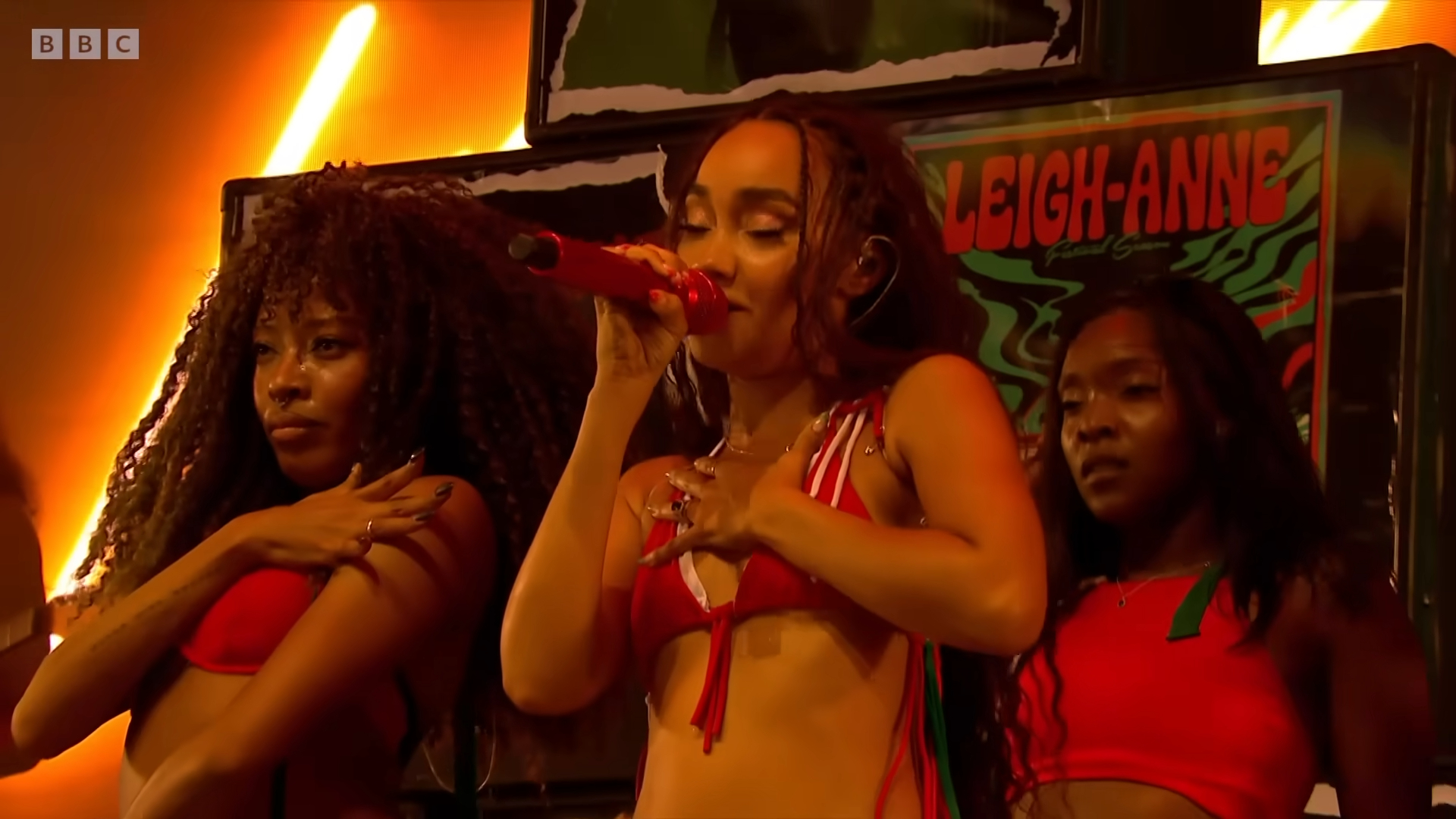 Julia-Ruth the mafs bride at reading and leeds festival with leigh-anne