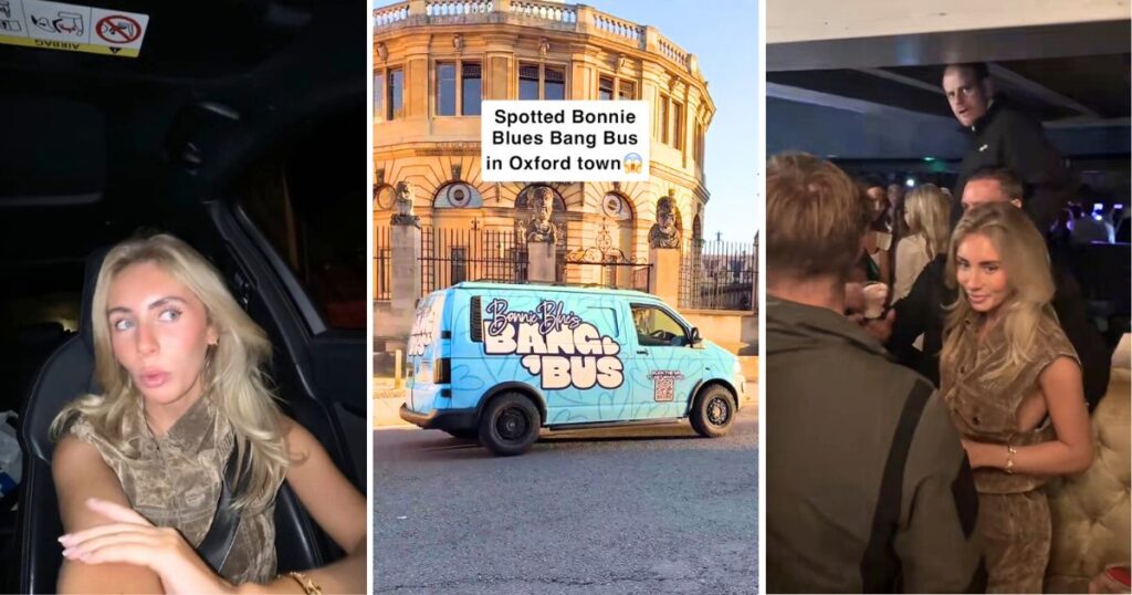 bonnie blue and the bus in oxford and cambridge footage