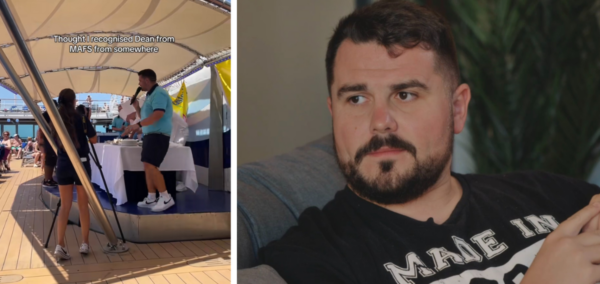 Dean from MAFS UK working on a cruise ship