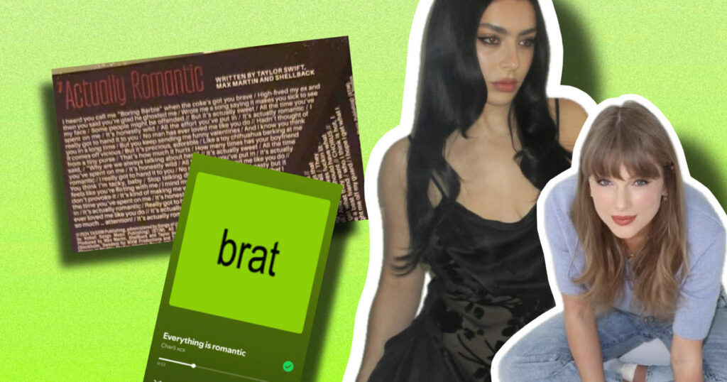 Actually Romantic Taylor Swift Charli XCX diss