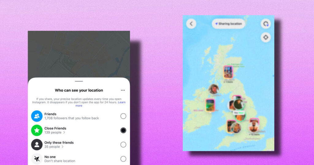 Instagram Maps UK update