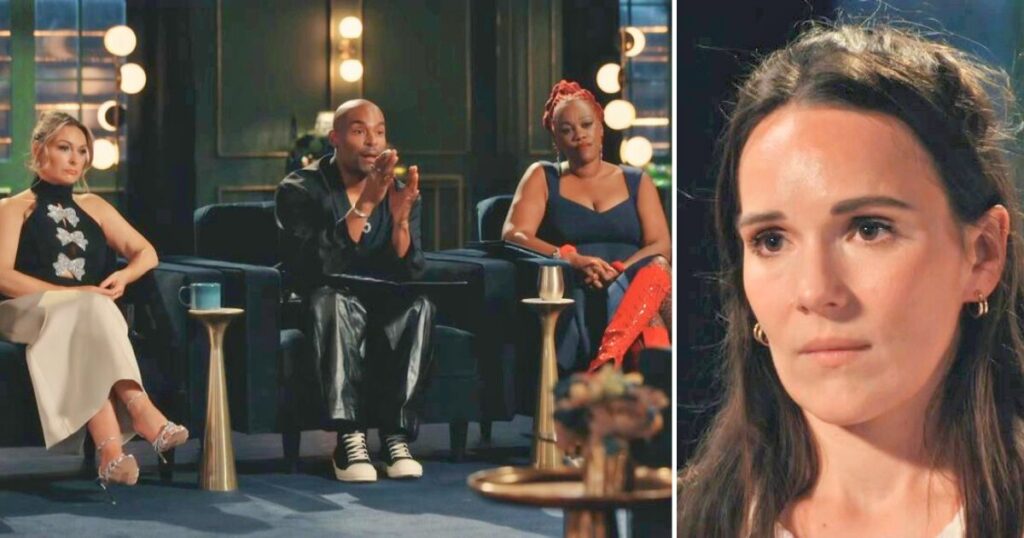 mafs uk 2025 commitment ceremony the experts mel paul and charlene and then the bride grace law