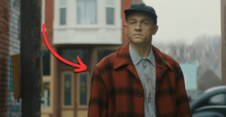 Ed Gein in a red jacket
