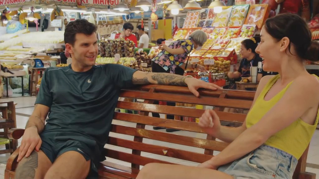 Reiss and his new bride Leisha on MAFS uk 2025
