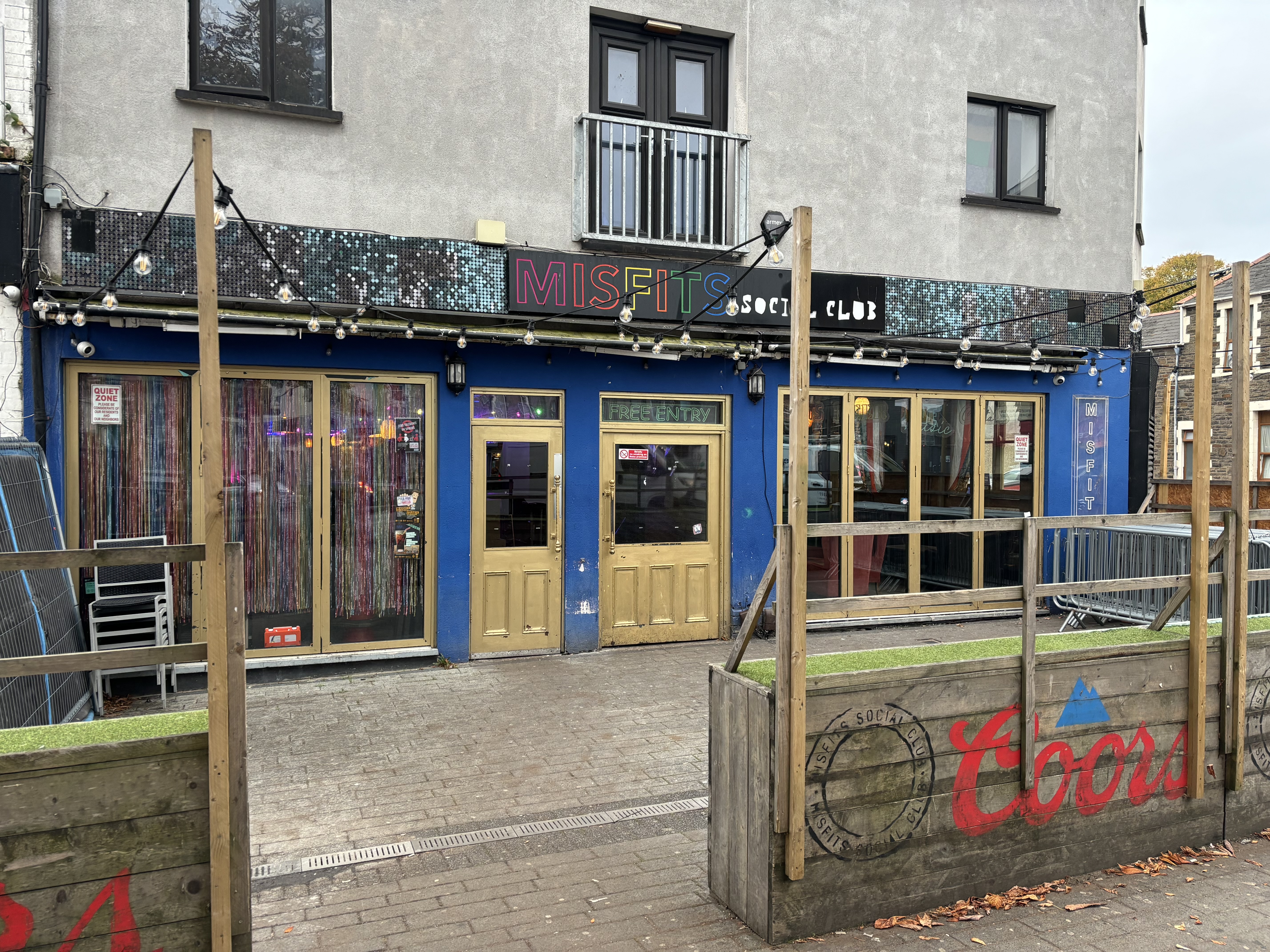 Misfits, the venue where Cardiff Men's Cricket had its social