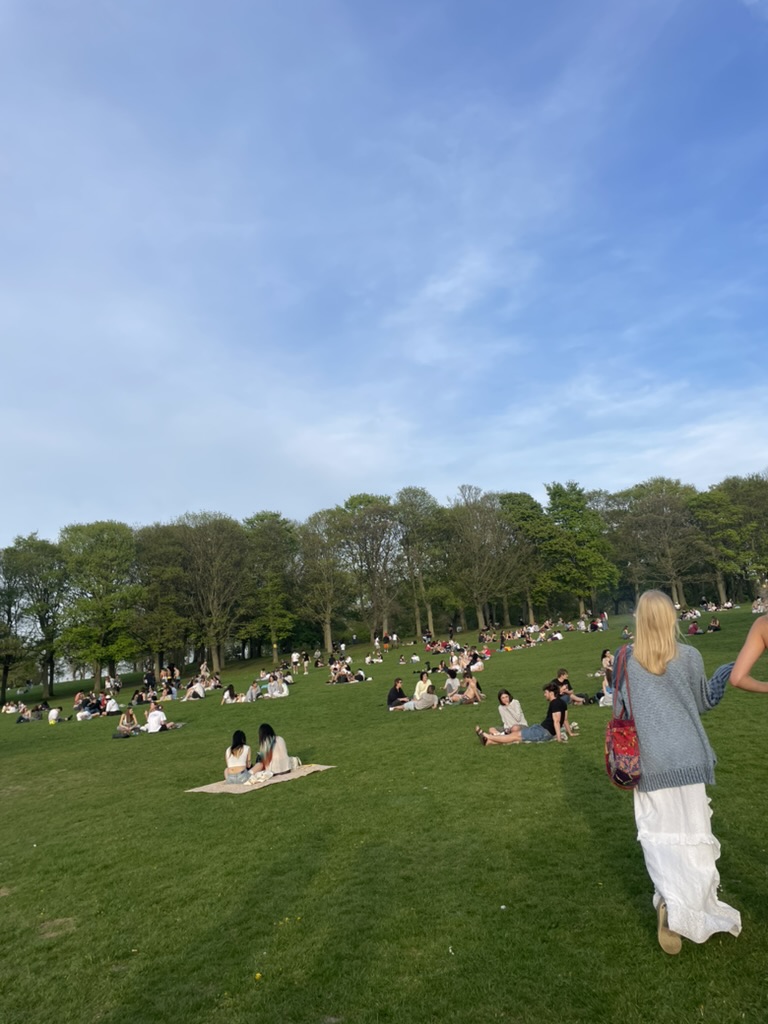 Students in Woodhouse Moor, Leeds, where the sexual assaults took place