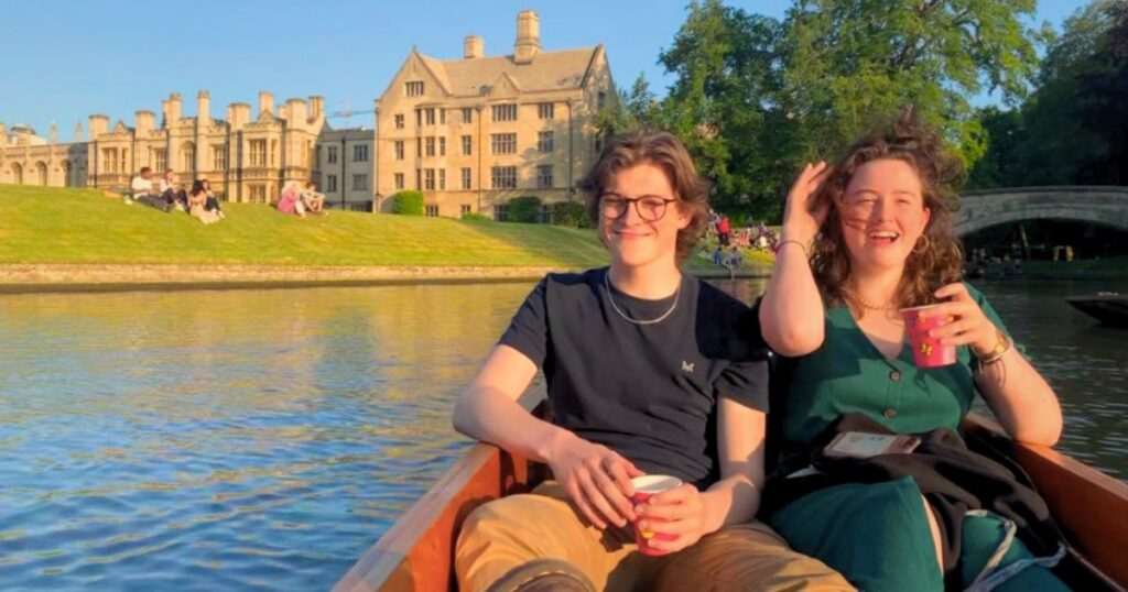 university of cambridge oxbridge students on a punt