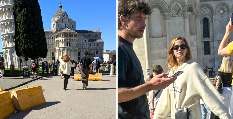 the harry potter actor emma watson on holiday in italy with unknown man