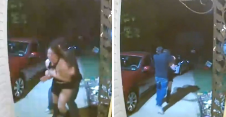 Police woman abducted CCTV