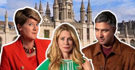 lucy nick and clare balding from the celebrity traitors cast and also trinity college from the university of cambridge