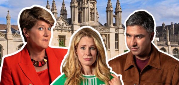 lucy nick and clare balding from the celebrity traitors cast and also trinity college from the university of cambridge