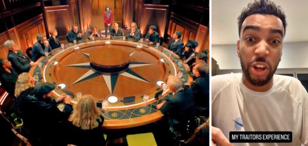 the celebrity traitors cast at a round table then niko complaining about them on his instagram