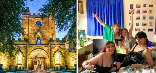 uk unis where rent rising the most for students durham university and some students in a room