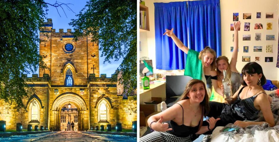 uk unis where rent rising the most for students durham university and some students in a room