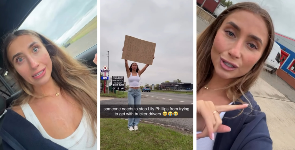 Lily Phillips videos from latest viral stunt