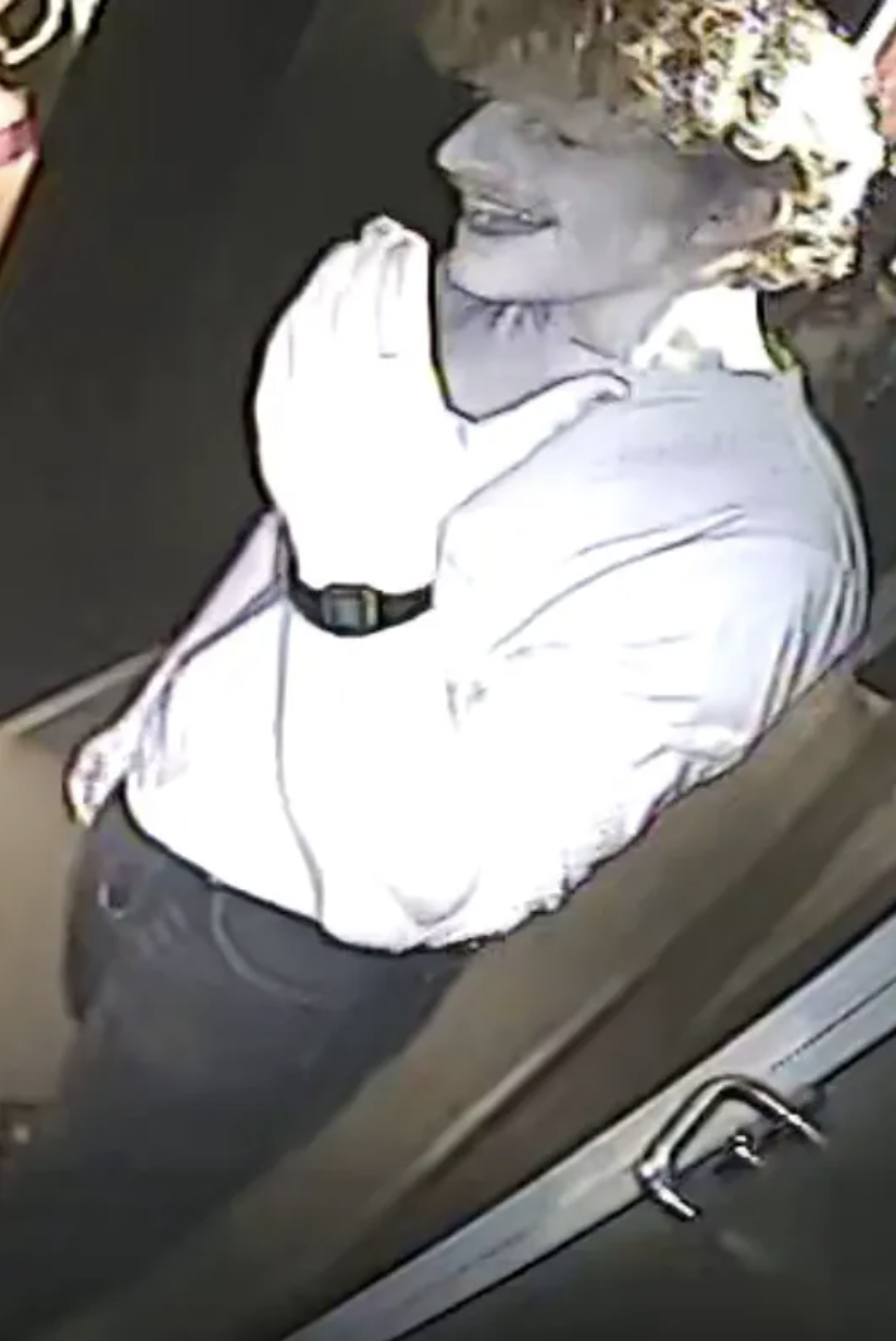 CCTV footage of a man police wanted to speak to in relation to the rape in the Leeds bar