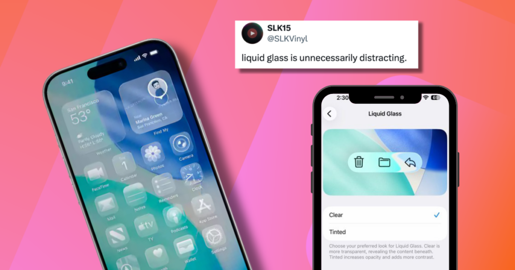 Apple iOS 26 liquid glass settings
