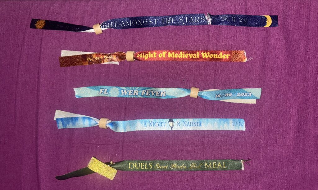 College ball wristbands, which can add to feelings of a class divide at Durham University