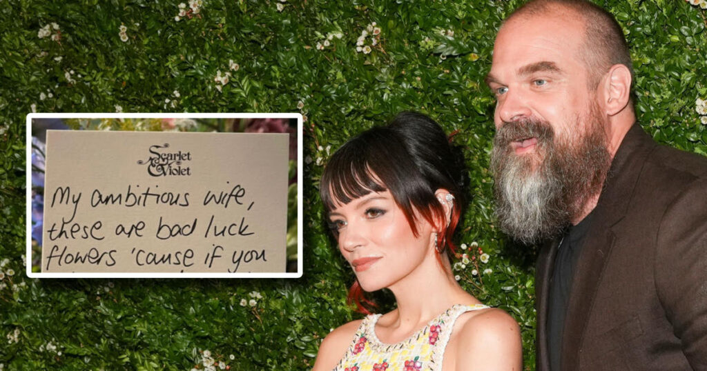 David Harbour Lily Allen note