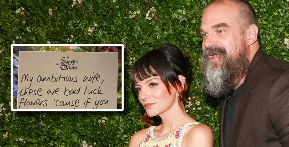 David Harbour Lily Allen note