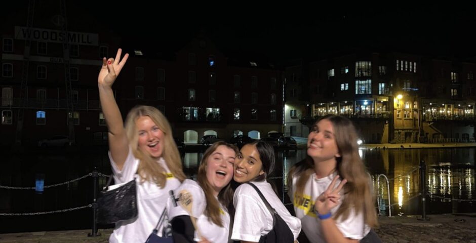 Some cheerful-looking York Uni students student satisfaction russell group unis