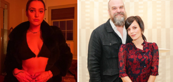 Natalie Tippett, David Harbour and Lily Allen