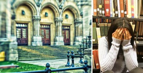 university of nottingham a russell group uni and a uk uni student looking stressed and anxious