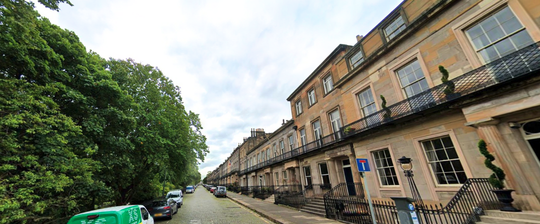 Regent Terrace in Edinburgh, where the vice-chancellor's house is located(Image via Google Maps)