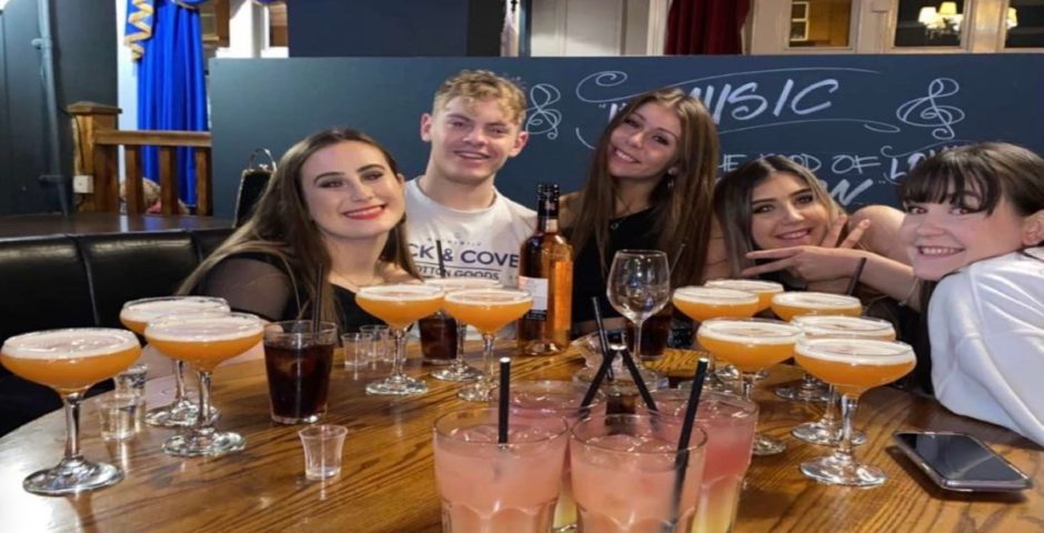 uk uni students doing courses of some kind and lots of drinks