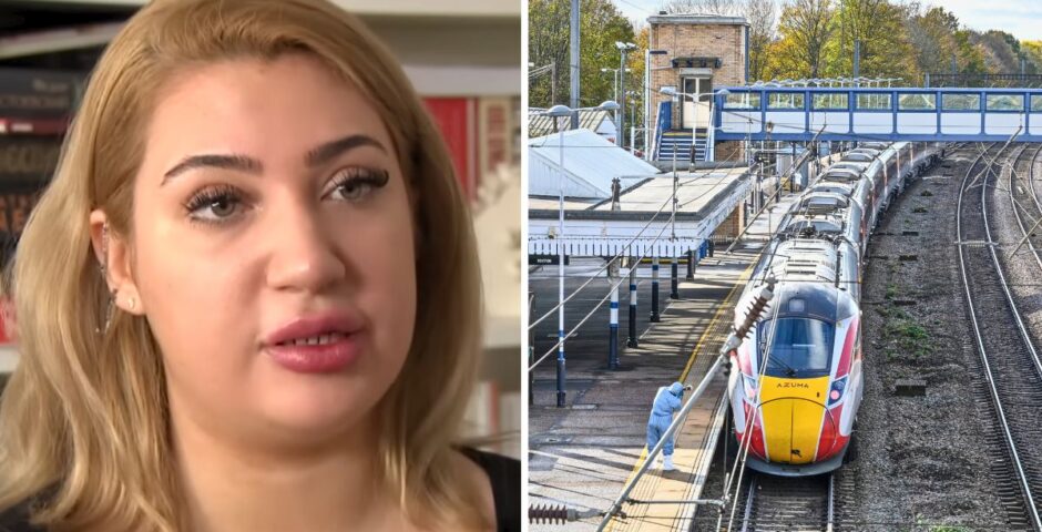 university student amira and the train on which the stabbings took place on saturday