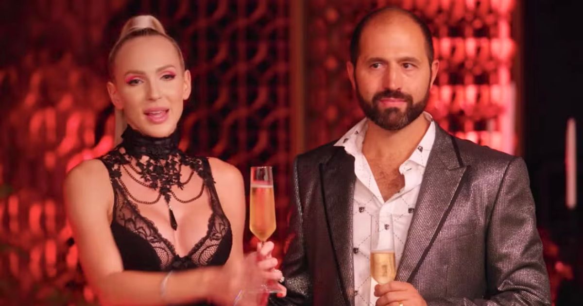 Christine quinn and her ex in a vintage episode of Selling Sunset(Image via Netflix)