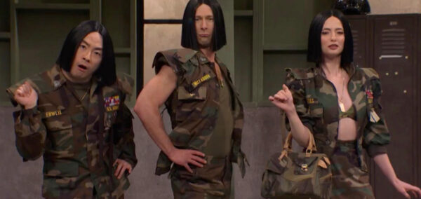 SNL glen Powell sketch dragged