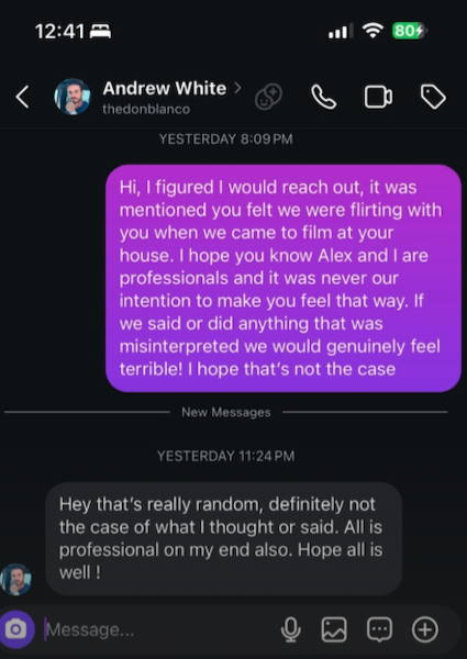 alex hall flirting feud with ashtyn fiona texts