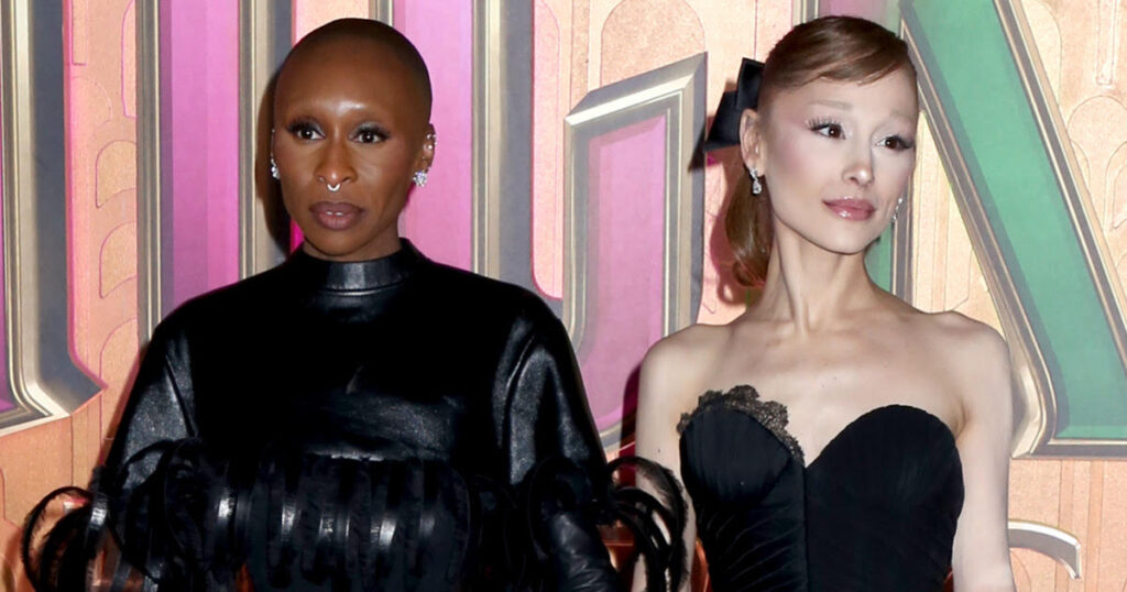 Ariana Grande Cynthia Erivo Wicked press