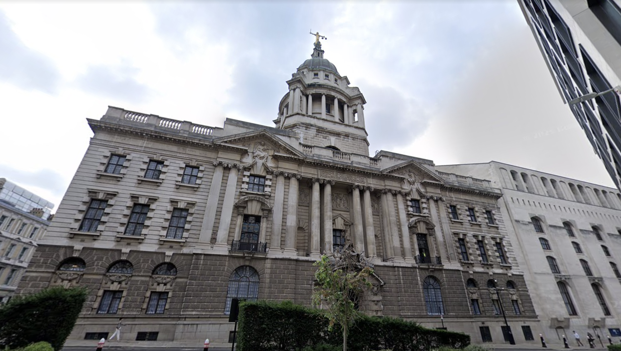 The Old Bailey, the Central Criminal Court of England and Wales, where a London student is on trial for killing a 'germaphobic' woman