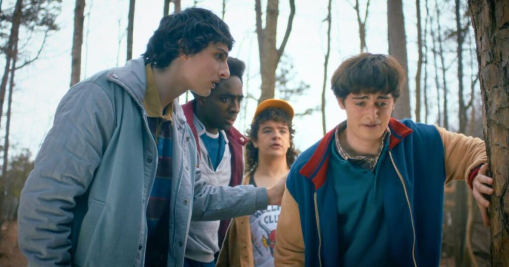 stranger things characters in season five mike lucas dustin and will