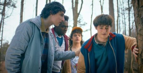 stranger things characters in season five mike lucas dustin and will
