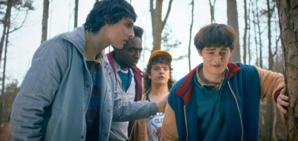 stranger things characters in season five mike lucas dustin and will