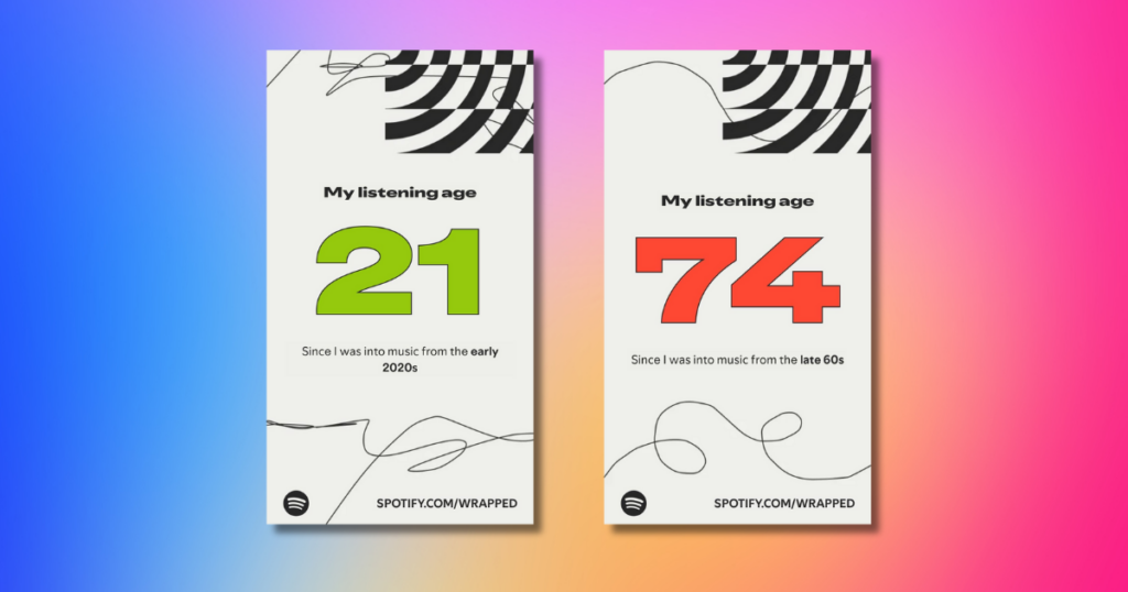 Spotify Wrapped listening age