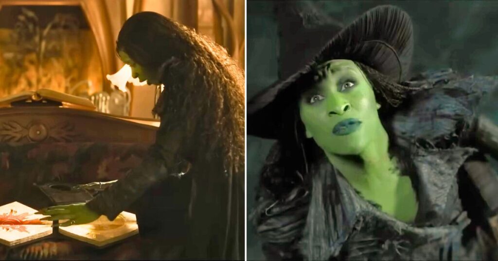 elphaba doing some magic in wicked for good