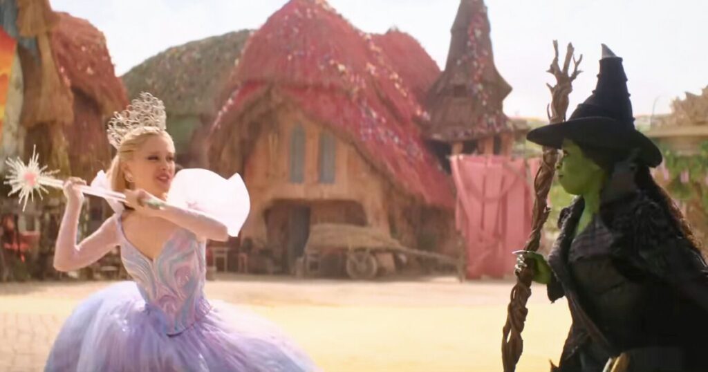 wicked for good political lines glinda elphaba fight