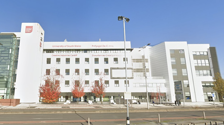 The University of South Wales' Cardiff campus, where student Fakhar Zaman studied before his death 