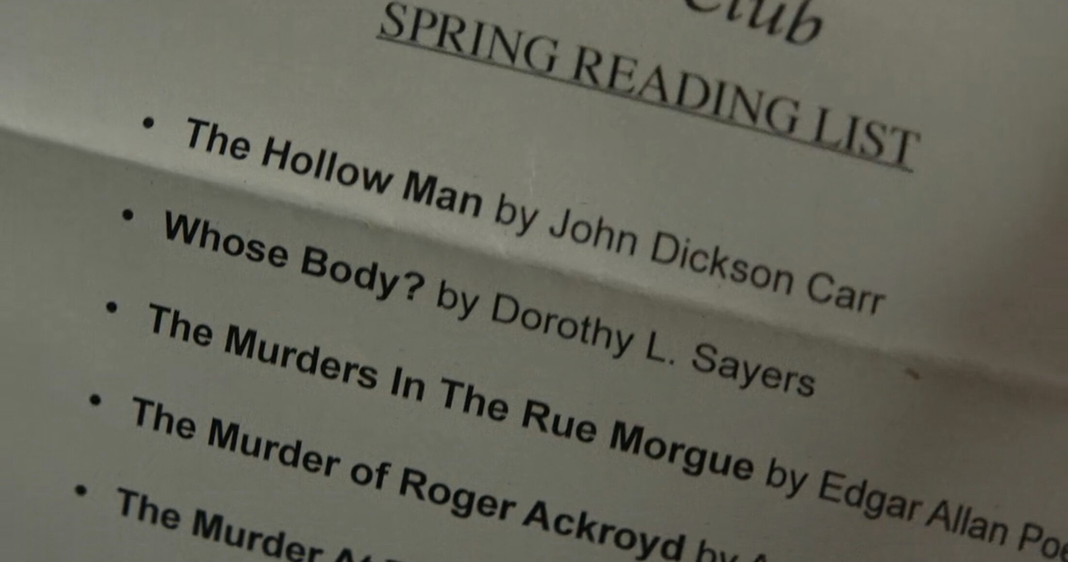 The Hollow Man book Wake Up Dead Man mystery