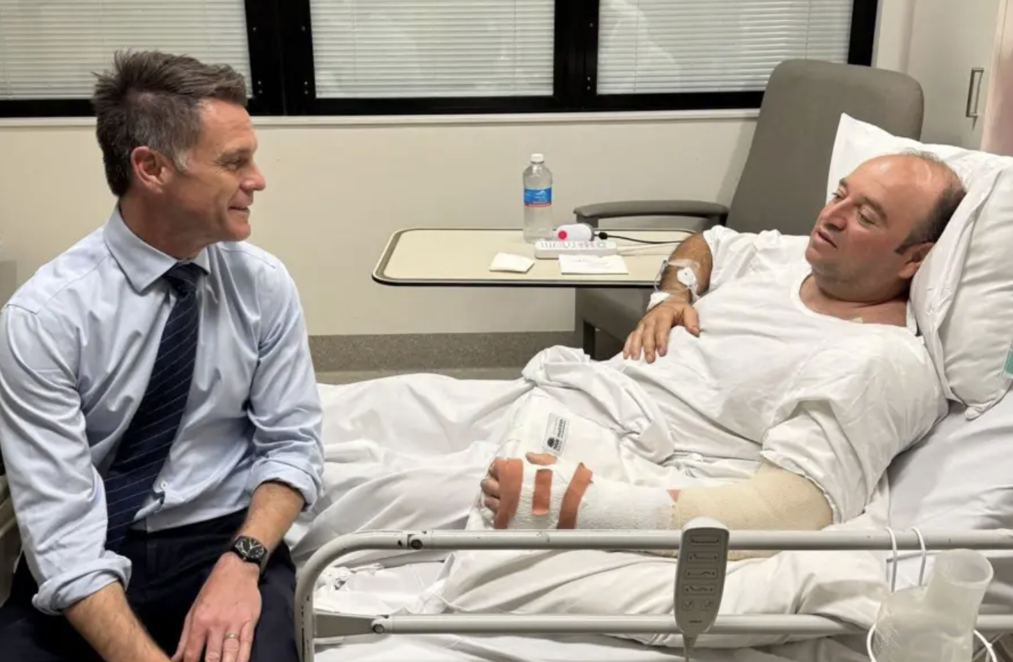 "His incredible bravery no doubt saved countless lives when he disarmed a terrorist at enormous personal risk," he wrote on Facebook.