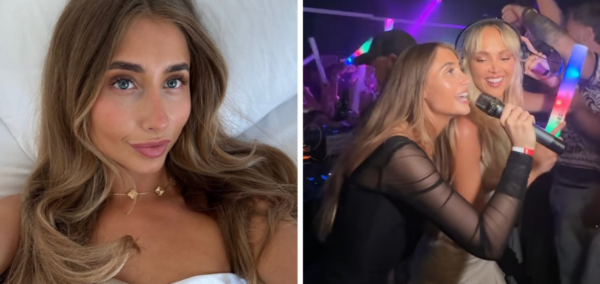 Lily Phillips on a night out